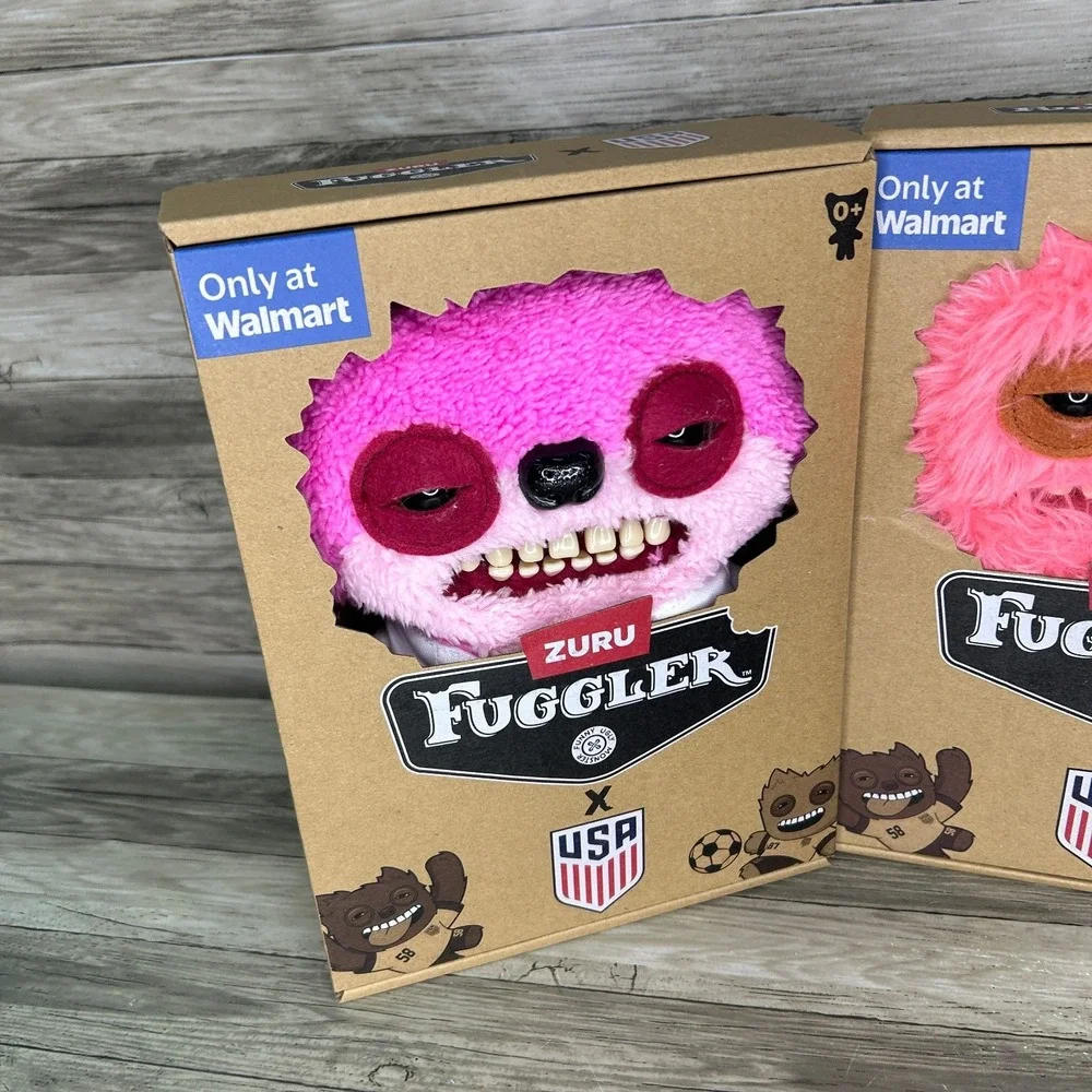 Catch Me Fuggler USA World Cup Soccer Plush Red Button Variant Bear Belch Button